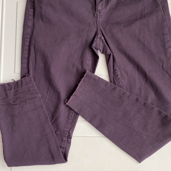 Loft Modern Skinny Raw Hem Jeans Plum 27/4 - Picture 4 of 8